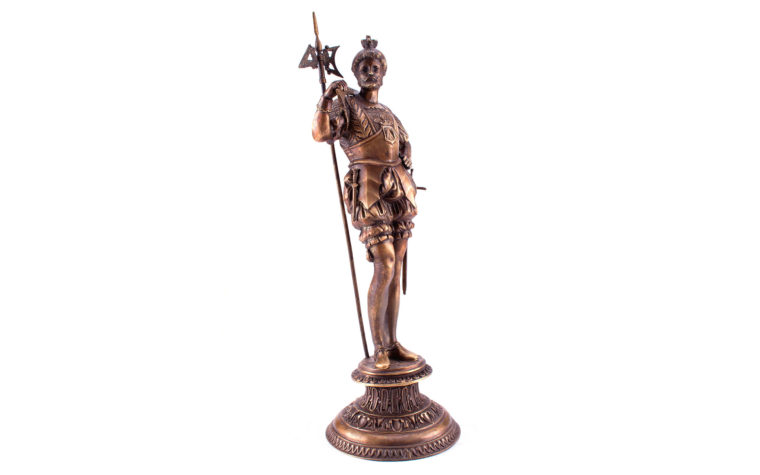 Bronze sculpture of a warrior "Swiss" right
