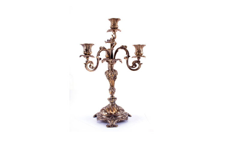 Bronze Candelabra with Four Candles