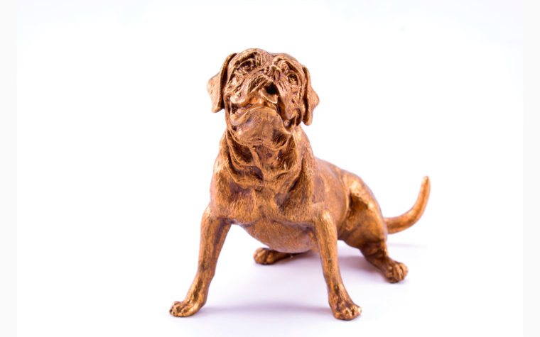 Bronze sculpture Bordeaux Mastiff