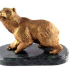 Bronze statuette Brown Bear on Stone