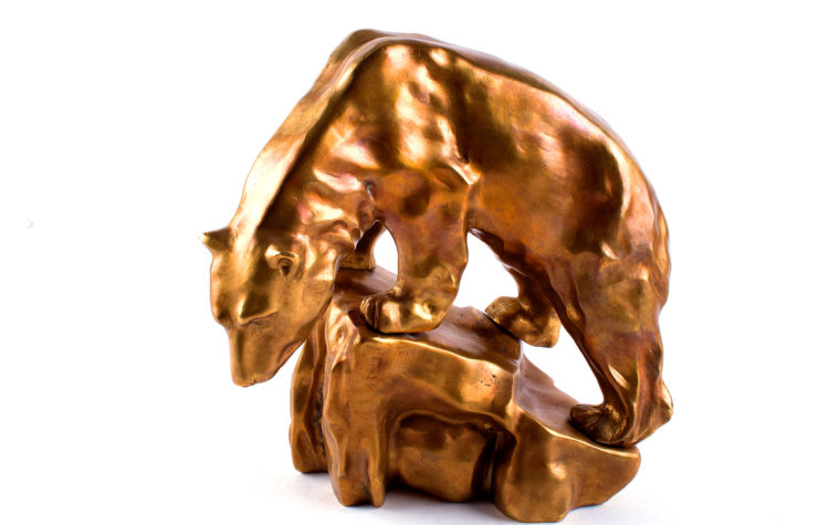 Bronze sculpture Polar bear