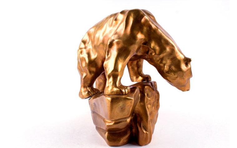 Kabinetní plastika z bronzu Lední medvěd