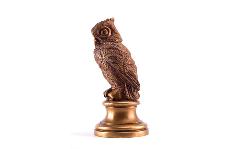 Bronze sculpture Owls