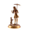 Bronze sculpture "Girl with a dog"
