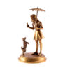 Bronze sculpture "Girl with a dog"