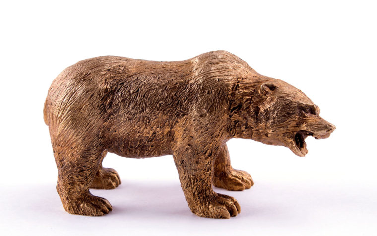 Bronze miniature sculpture The Bear