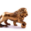 Bronze statuette Lion with paw on the ball  (right)