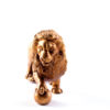 Bronze statuette Lion with paw on the ball  (right)