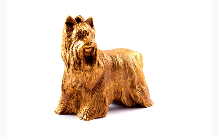 Bronze sculpture Yorkshire Terrier
