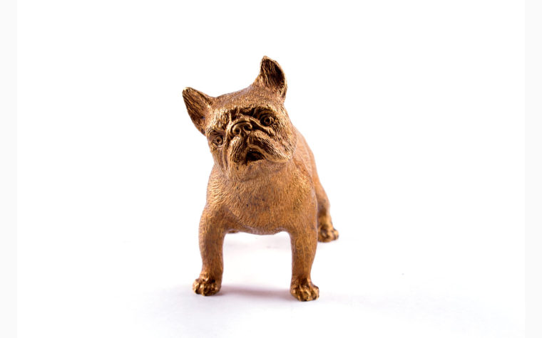 Bronze sculpture French Bulldog