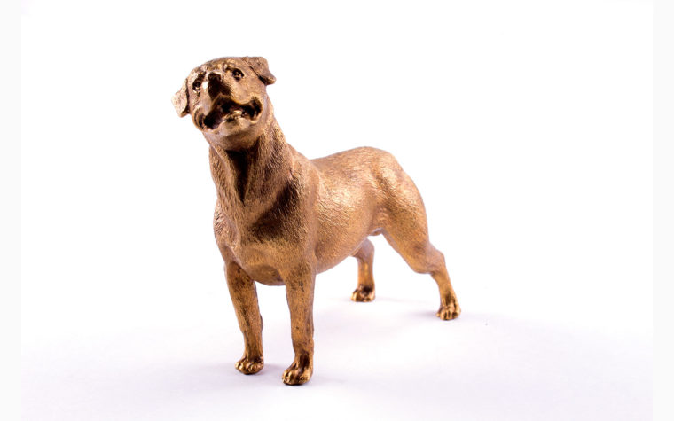 Bronze sculpture Rottweiler