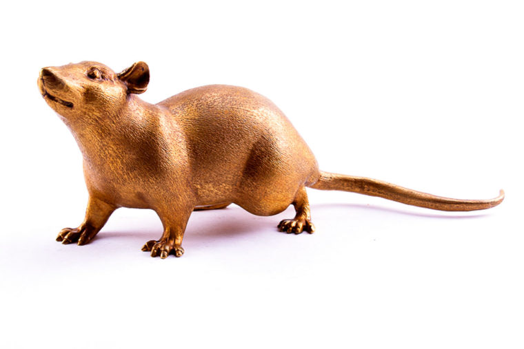 Bronze sculpture "Rat"