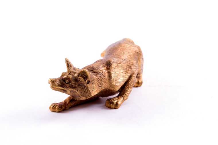 Bronze statuette Fox