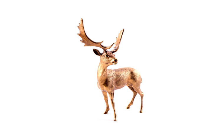 Bronze statuette Fallow deer