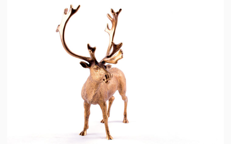 Bronze sculpture Reindeer