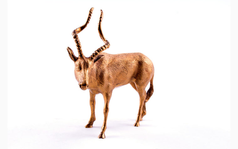 Bronze statuette Addax ( white antelope)