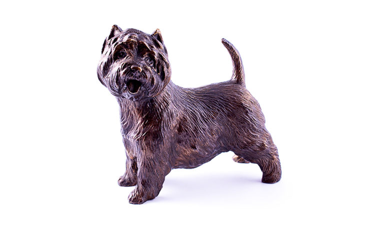 Bronze sculpture West Highland White Terrier