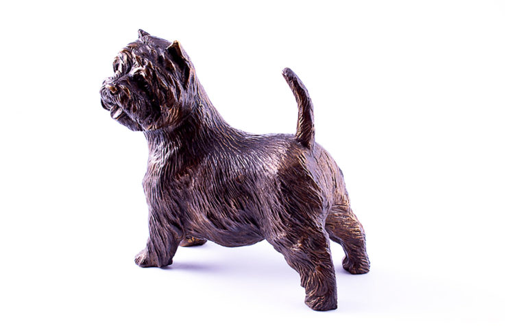 Bronze sculpture West Highland White Terrier