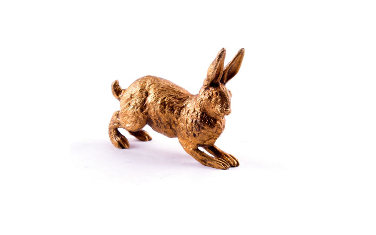 Bronze miniature figurine  Rabbit