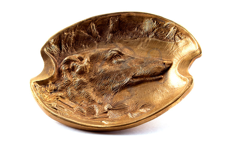 Bronze ashtray, Greyhound