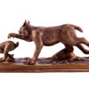 Bronze sculpture Lynx on the hunt